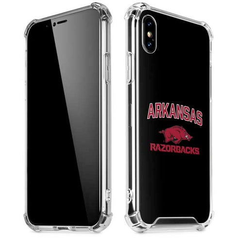 University of Arkansas-Fayetteville Razorbacks Black iPhone XS Max Clear Case